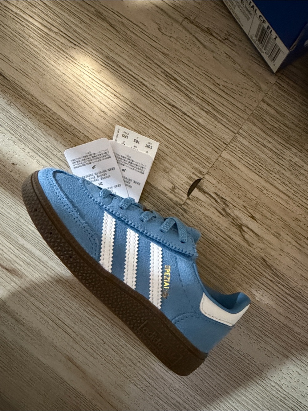 Toddler 10c adidas handball spezial light blue new in box boy or girl unisex - Picture 2 of 5